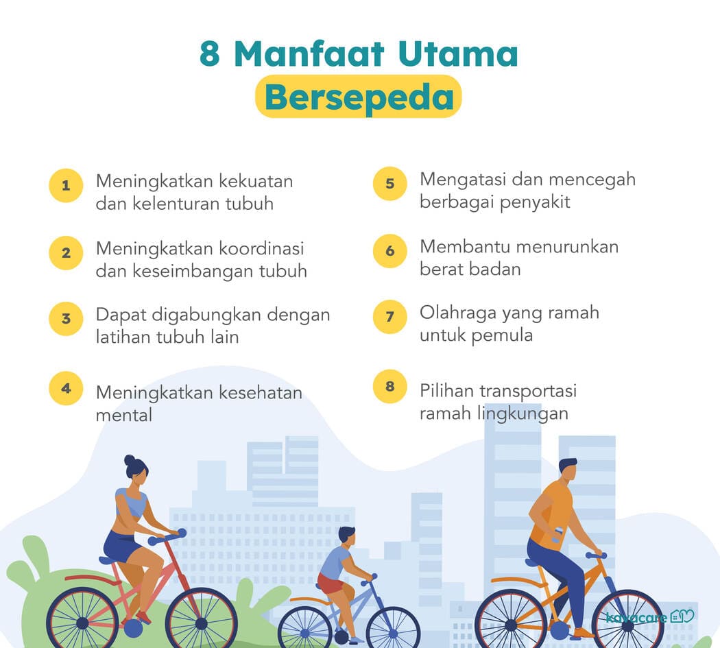 8 Manfaat Bersepeda, Anda Perlu Tahu! Kavacare